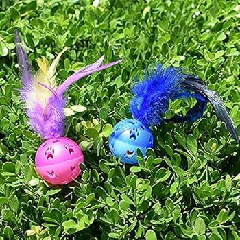 ☆インタラクティブキャットトイボール トップ フェザーワンド ベル付き 不安解消 Amazon | BeeSpring キャットボール インタラクティブキャット
